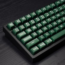 142 Keys PBT Doubleshot SA Keycaps Dark Green Translucent Set  picture