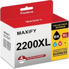 PGI-2200XL Ink Cartridge 4 Pack for Canon MAXIFY MB5320 MB5420 MB5120 IB4120 picture