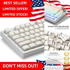 Minimalist White Jade Keycap Set - 132 Keys Ideal for Any Mechanical Keyboard picture