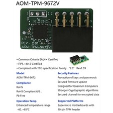10 Pin TPM 2.0 Module Trusted Platform Fits For SuperMicro AOM-TPM-9670V 2.0 picture