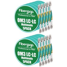 Fibergaga®LC to LC OM3 Fiber Patch Cable Multimode 10M(33ft), 10Pack | Multi ... picture