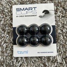 TZUMI Smart Clips Cable Management 6-Pack Self-Adhesive Back Cord Organizers picture
