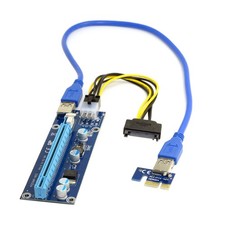 PCI-E 1x to 16x Mining Machine Enhanced Extender Riser Adapter with USB 3.0 &... picture