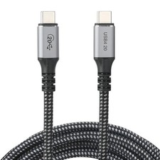 2m (6.56ft)USB 4.0 Gen2X2 Type C 20Gbps/240w Male/Male Cable, E-Mark Braided picture