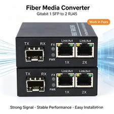 1SFP+2RJ45 10/100/1000M Ethernet Transceiver Gigabit Media Converter Kit  picture