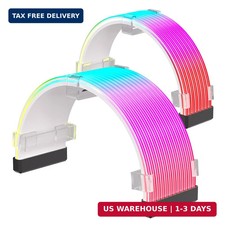 RGB Cable Extension PC Kit, Flexible ARGB Lighting Sleeves, RGB PC Cables Extens picture