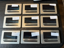 Lot of 9 Crucial SATA SSDs MX500 500GB CT500MX500SSD1 2.5