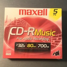 Maxwell 5 pk CD-RMusic / Recordable CDs / Brand New picture