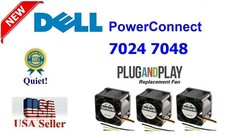 Pack of 3x Quiet version Replacement Fans for Dell PowerConnect 7024 Low noise picture