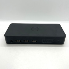 Dell D3100 USB 3.0 Docking Station Triple Monitor 4K HDMI DP w/ 65W Adapter picture