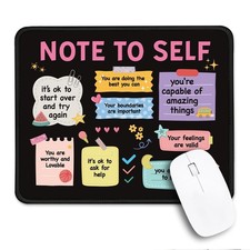 THEBESTU Note to Self Non-Slip Mouse Pad 10.2L x 8.3W inches, Multi-Black 2  picture
