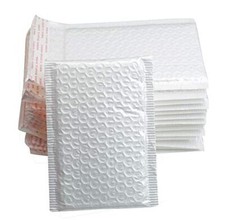 25 Pack 4x6 Inches Small White Poly Bubble Lined Mailers Padded Shipping  picture