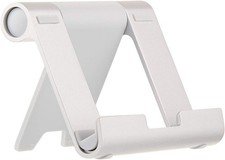 Amazon Basics Multi-Angle Portable Foldable Stand for Tablets, Silver picture