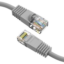 0.5FT Cat5E RJ45 Ethernet LAN Network UTP Snagless Patch Cable Pure Copper Gray picture