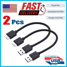 2 Pcs Micro USB 3.0 Flat Cable for WD My Passport & My Book External Hard Drive picture
