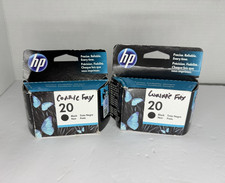 HP 20 Black Genuine Original Inkjet Ink Cartridges 2-Pack C6614D picture
