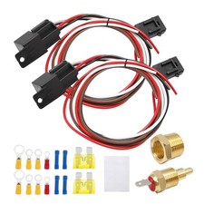 Dual Electric Cooling Fan Relay Kit with Thermostat - 40 AMP Waterproof, 185°F picture