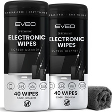 Electronic Wipes Screen Cleaner Streak-Free [2 Pack X40] Computer Screen Wipes, picture