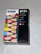 Genuine Epson 812XL  Black + Color C/Y/M Ink Cartridges Expires 05/2026 - NEW picture