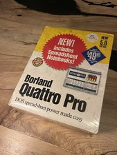 Vintage Borland Quattro Pro 5.0 DOS Spreadsheet Software Sealed 3.5” Disks picture