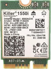 Killer Wireless AC 1550 Module Bluetooth 5.0 WLAN m.2 2230/ NGFF Card Adapte USA picture