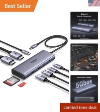 9-in-1 USB C Docking Station, Dual Monitor 4K@60Hz, USB C Hub with 2xHDMI, 5G... picture