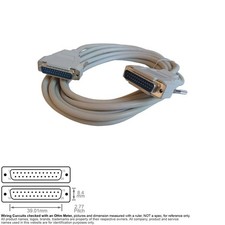 Cable Parallel Serial D-Sub DB25 DB 25 Pin Assembly Male Male Straight Thru 15FT picture