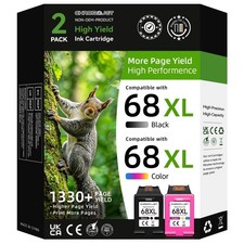 Chromojet 68XL 68 Ink Cartridges Black/Color Combo Pack Compatible HP 68 Ink picture