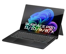 Doohoeek Bluetooth Keyboard Surface Pro 11/10/9/8/X Touchpad Backlit Black picture