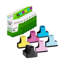 6Pk TCT Compatible For HP 02 High Yield Photosmart 3310 C5180 D7360 C7280 D7160 picture