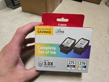 SEALED Canon Genuine PG-275XL Black & CL-276XL Tri-Color Inkjet Ink Cartridges picture