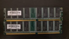 PNY 1GB Kit (2x512MB) DDR Desktop RAM DIMM Legacy Memory Untested picture