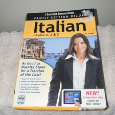 Family Edition Deluxe Italian Levels 1, 2, 3 DVD Win Mac NEW Unopened Sealed picture