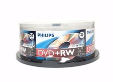 25 PHILIPS 4X DVD+RW DVDRW ReWritable Branded Logo 4.7GB Blank Disc  picture