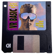 Video Game 3.5” Floppy Disk VR Basic Virtual Reality World Maker IBM PC Vintage  picture