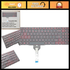 Red Backlit Gaming Keyboard for Acer Nitro 5 AN515-45/55/56 - RGB LED, High Perf picture