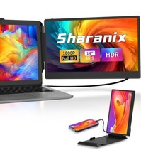 New Dual Laptop Screen Extender - 14'' Portable Monitor Plug & Play, 1080P FHD picture
