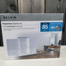 Belkin Powerline Starter kit Network Adapter F5D4073 Transmitter Receiver 85mbps picture