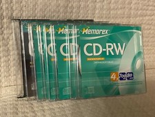 6 Pack Memorex CD-RW Multi Speed, 1X, 2X, 4X - 700MB Brand New picture