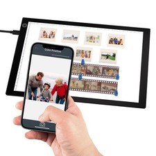 Slide & Negative Viewer Light Box with 4 Magnets, A4 Ultra-Thin LED Light Pad... picture