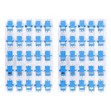 50 PCS LC Fiber Optic Coupler Adapter To LC Duplex Singlemode SM Connector picture