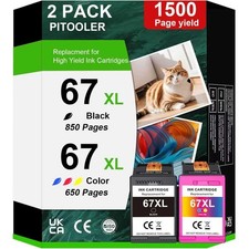 VINKVINK Ink Cartridges Combo Pack Replacement HP Ink 67 67 XL Ink Cartridge HP picture