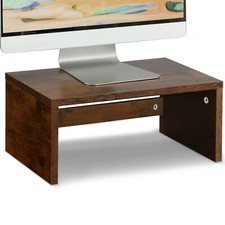 6.7 inch Tall Monitor Stand Riser, Wood Shelf Riser, Desk Organizer. picture