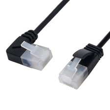 Cat6 RJ45 Ultra Slim Ethernet 90 Degree Right Angled Extension Cable for Lapt... picture
