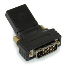 HDMI Female to DVI-D Male Swivel Adapter GOLD PLATED picture