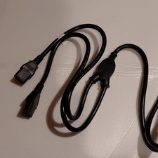 Volex DUO-2X10 E82405SP-SNM C13 Power Splitter Cable 13A 125V Black picture