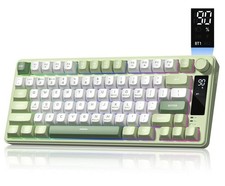 Womier DK75 75% Wireless Gaming Keyboard, RGB Backlit Green /white Keyboard picture