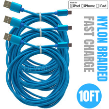 For iPhone 14 13 12 11 XR 8 USB Charger Data Cable 10Ft Heavy Duty Charging Cord picture