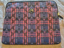 COACH Poppy Plaid Ipad Tablet Cover 11x9 picture