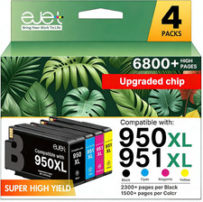 4PK 950XL 951XL Compatible Ink Cartridge For HP OfficeJetPro 8600 8610 8620 8625 picture